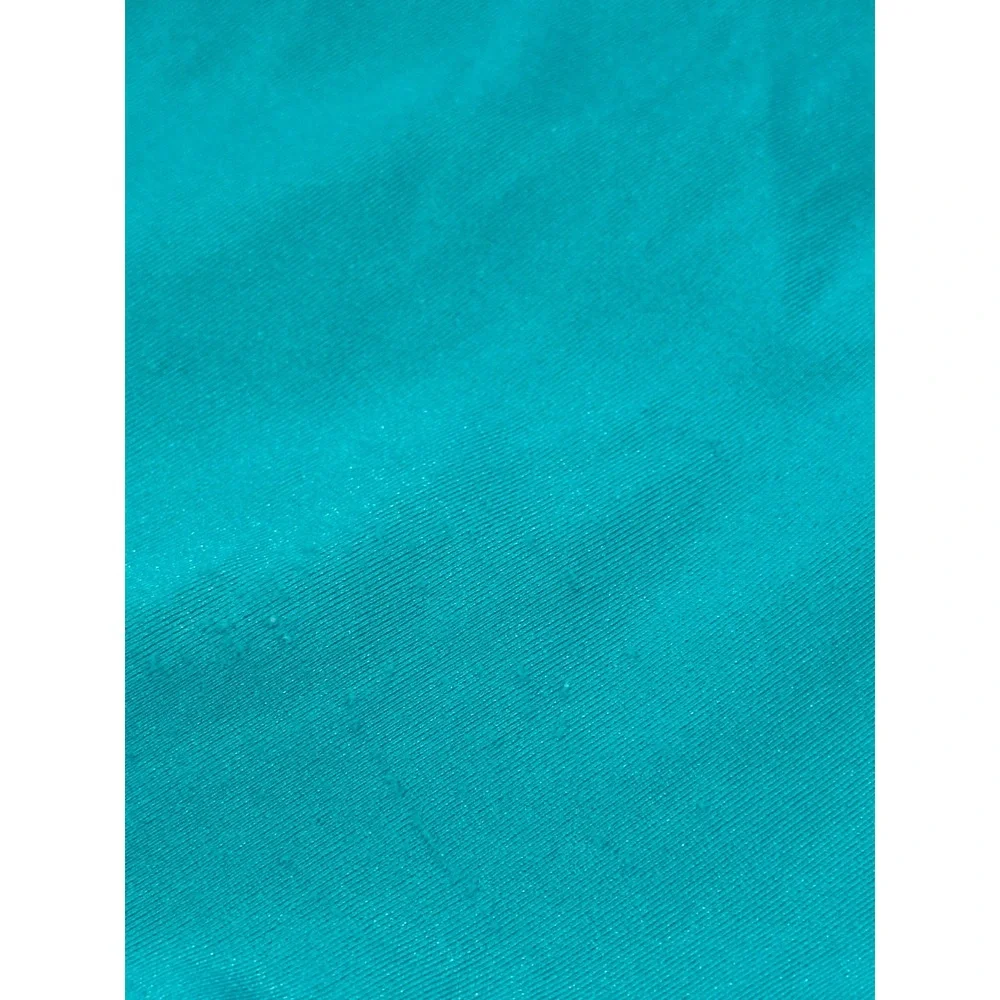 Cat & Jack Girls Teal Mermaid Swimsuit and Skirt Cover Up Set 4T Gold Foil Scale